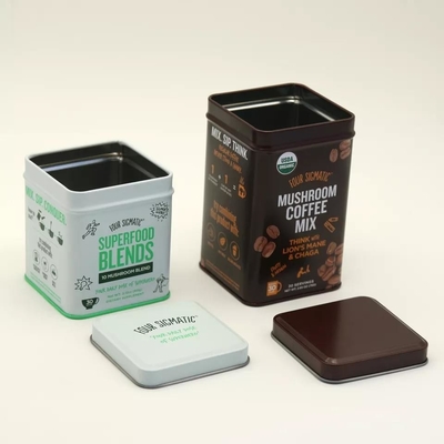Stocks Food Graded Rectangular Metal Tinplate Tin Box With Customized Printing